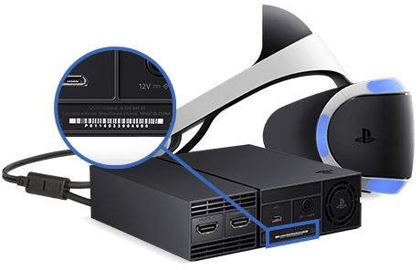 Finn PlayStation VR-modell- og -serienumre