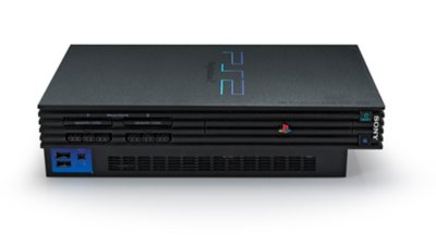 PS2 console lying horizontally