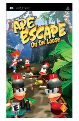 Ape escape on the loose box art for PSP