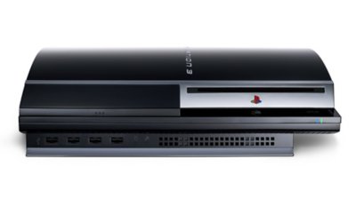 PS3 console lying horizontal