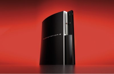 PS3 on red background