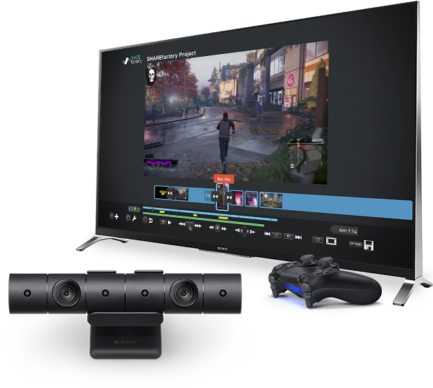 PlayStation Camera - Immagine laterale ad angolo del prodotto