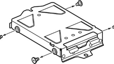 Remove the four screws from the HDD mounting bracket.