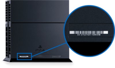 PS4: CUH-10xx, CUH-11xx, CUH12xx serial number