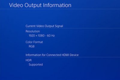 hdr not supported ps4