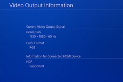 ps4 says no hdr