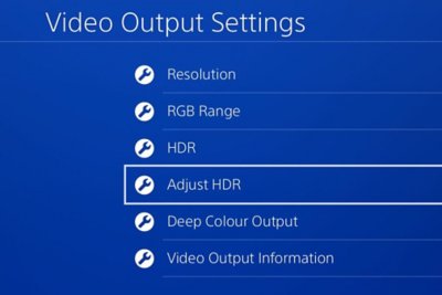 Adjust HDR on PS4