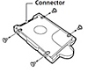 PS4 Slim：使用十字螺絲起子卸下螺絲 (四個位置)。