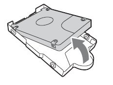 PS4 Slim: Fjern harddisken fra monteringsbraketten.