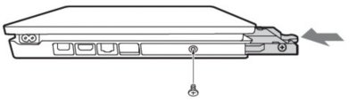 PS4 Slim: Attach the HDD to the system using the screw. Be sure to fully insert the HDD in the HDD bay.