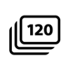 Icono de característica de PS5 - hasta 120fps