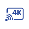Ikona streamování v rozlišení 4K