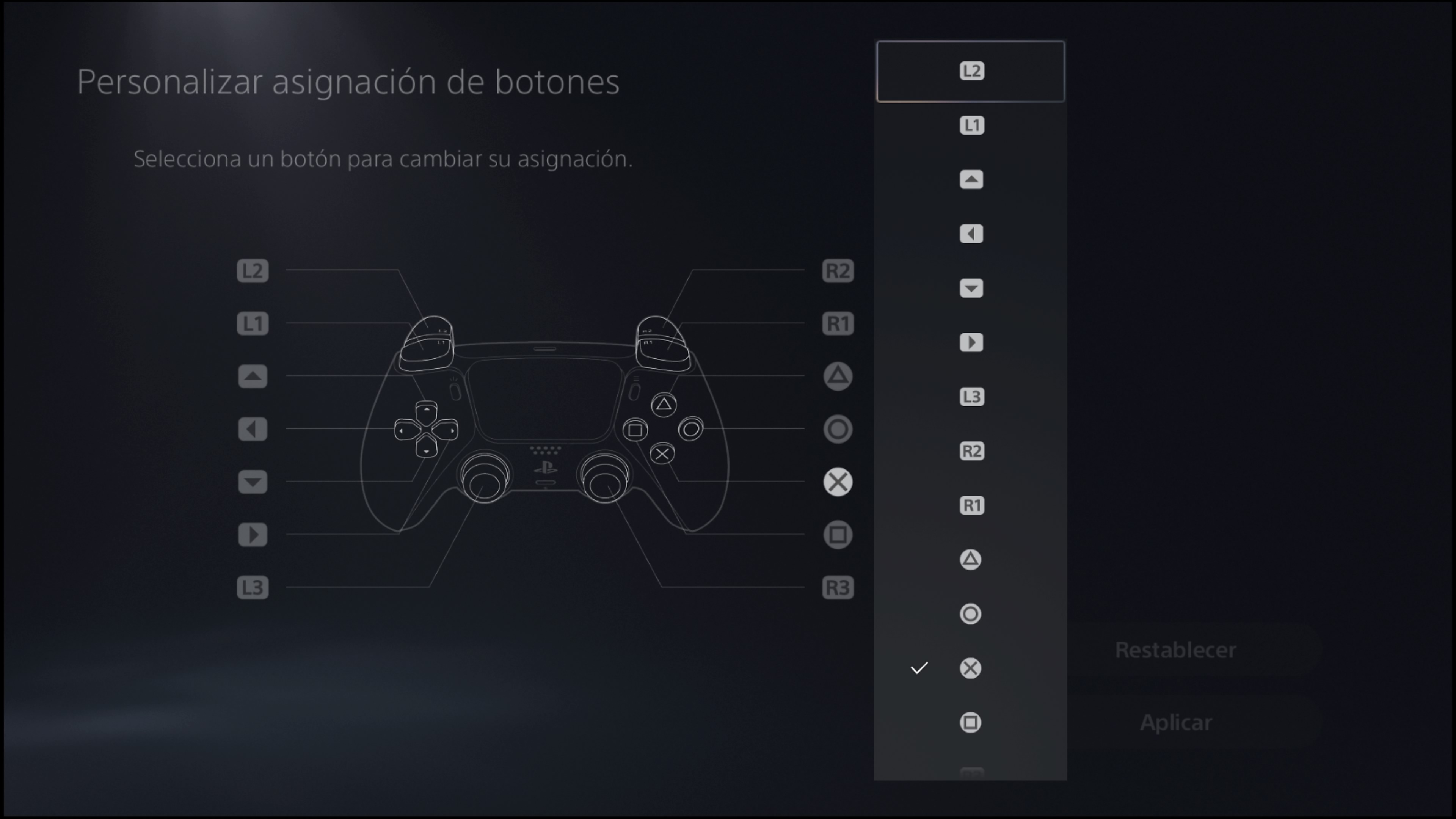 Cambiar las asignaciones de botones de PS5