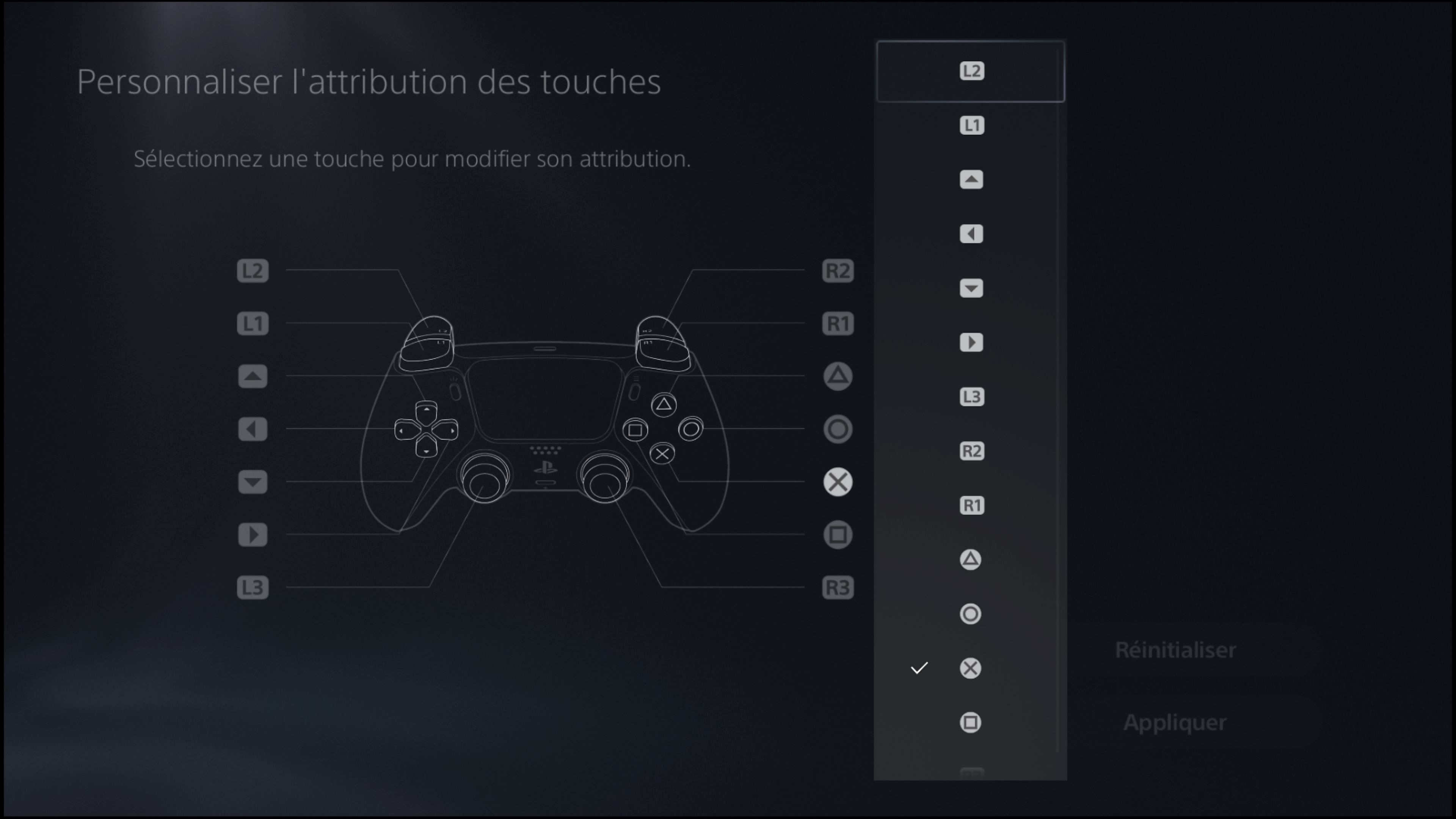 Modifier l'attribution des touches sur PS5