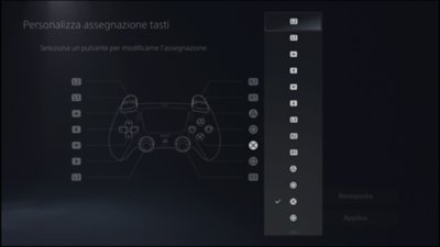 Modificare l'assegnazione dei tasti su PS5