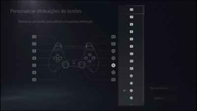 Alterar atribuições de botões na PS5