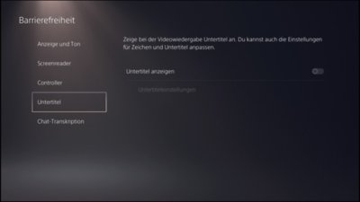 PS5-Barrierefreiheit – Untertitel