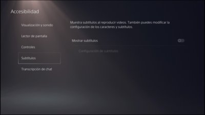 Accesibilidad de PS5: subtítulos