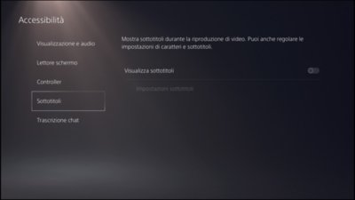 Accessibilità PS5: sottotitoli