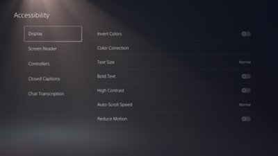 settings on playstation 4