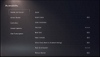 Posnetek zaslona uporabniškega vmesnika PS5 za nastavitev prikaza in zvoka