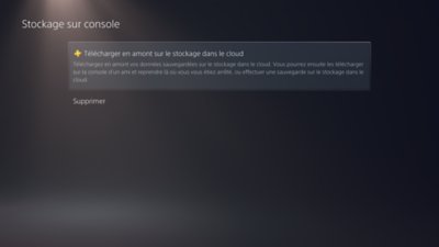 Télécharger en amont des données sauvegardées vers le cloud sur PS5