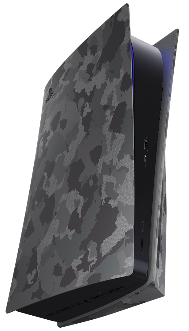 Façades pour console PS5 de la collection Grey Camouflage