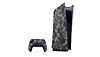 Gray Camo PS5 console cover standing up