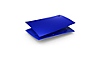 Vista lateral de la cubierta de consola PS5 de edición digital en color azul cobalto