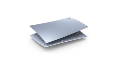 Seitenansicht des Covers der PS5 Digital Edition in Sterling Silver