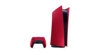 Volcanic Red PS5 digital edition console cover