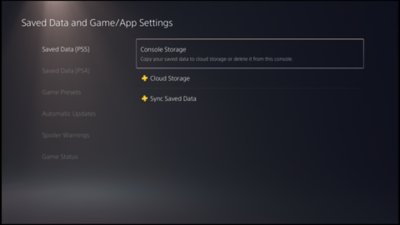 PS5 download to console storage