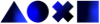 PlayStation shapes in dark blue