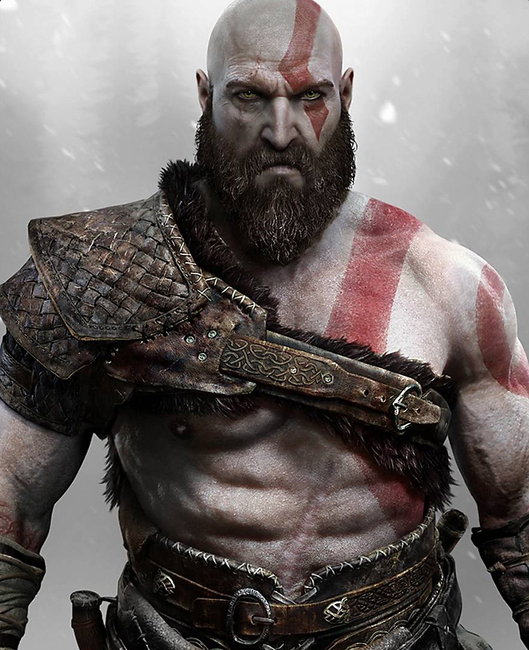 Render de personaje Kratos