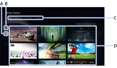 PS5 Media Gallery options