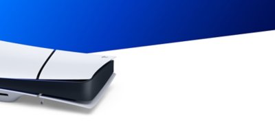 A PS5 console laying horizontal