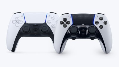 De DualSense- en DualSense Edge-controllers zij-aan-zij