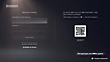 PS5-Anmeldung mit QR-Code in der PS App