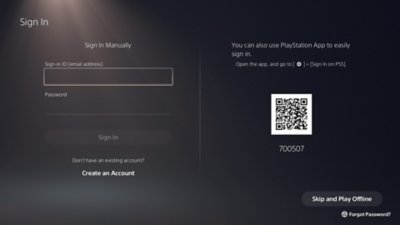 تسجيل الدخول إلى PS5 باستخدام رمز QR لـ PS App