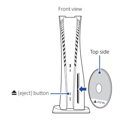 how to put a disc into a playstation 5