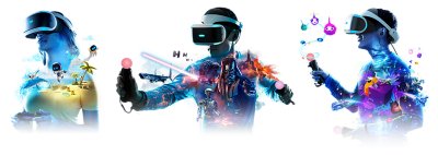 Jugadores con el casco PS VR