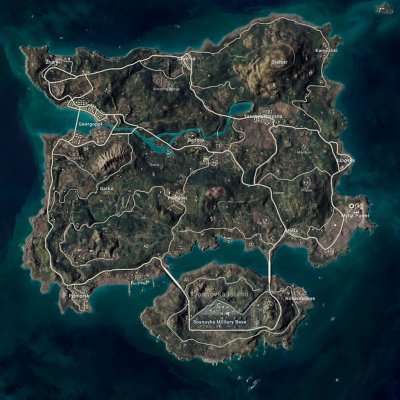 PUBG: Battlegrounds map - Erangel