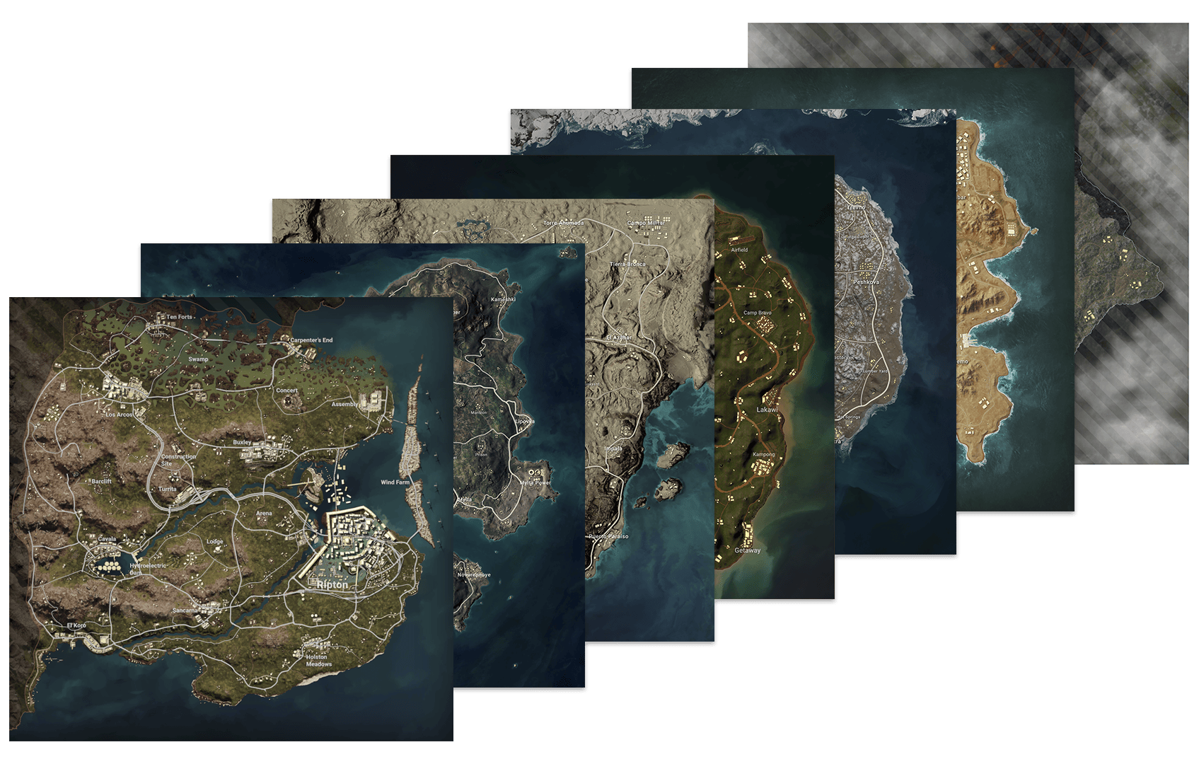 PUBG: Battlegrounds - mapas