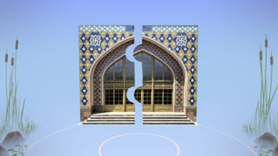 Puzzling Places – kuvakaappaus suoritettavasta 3D-palapelistä