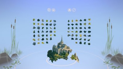 Puzzling Places – skjermbilde av et 3D-puslespill som blir løst