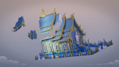 Puzzling Placesスクリーンショット 組み立て中の3Dパズル