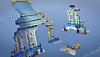 Snímek obrazovky ze hry Puzzling Places zobrazující dokončování 3D skládačky