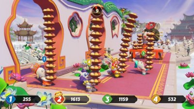 Rabbids: Skjermbilde av et partyspill fra Party of Legends