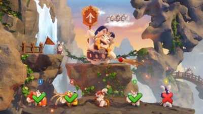 Rabbids: Skjermbilde av et partyspill fra Party of Legends