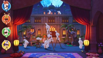Rabbids: Skjermbilde av et partyspill fra Party of Legends